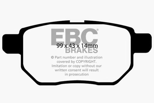 EBC 09-10 Pontiac Vibe 1.8 Redstuff Rear Brake Pads - Premium Brake Pads - Performance from EBC - Just $139.69! Shop now at WinWithDom INC. - DomTuned