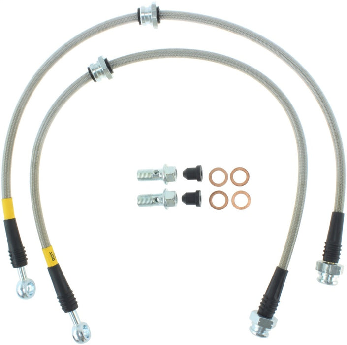 StopTech 00-06 Nissan Sentra SE-R Stainless Steel Rear Brake Lines - Premium Brake Line Kits from Stoptech - Just $76.37! Shop now at WinWithDom INC. - DomTuned