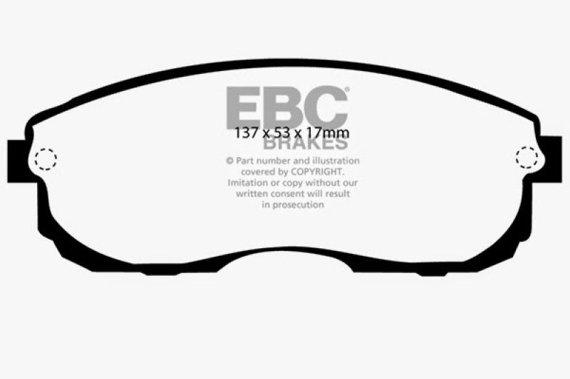 EBC 99-01 Infiniti G20 2.0 Yellowstuff Front Brake Pads - Premium Brake Pads - Performance from EBC - Just $125.74! Shop now at WinWithDom INC. - DomTuned