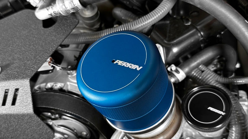 Perrin 2015+ Subaru WRX/STI Oil Filter Cover - Blue - Premium Oil Filters from Perrin Performance - Just $89.25! Shop now at WinWithDom INC. - DomTuned