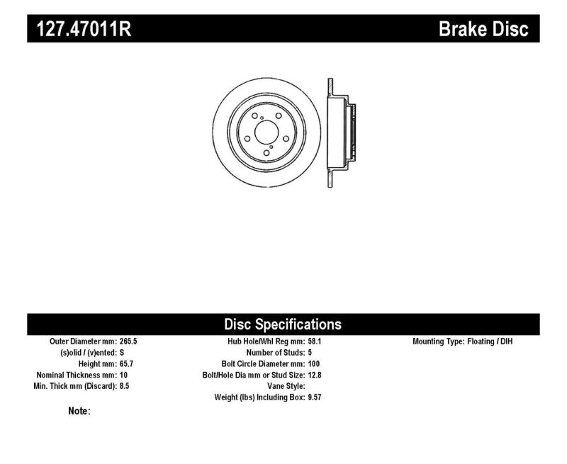 StopTech 05-06 Saab 9-2X AWD / 02-05 Impreza WRX / 02 WRX STi Slotted & Drilled Right Rear Rotor - Premium Brake Rotors - Slot & Drilled from Stoptech - Just $182.78! Shop now at WinWithDom INC. - DomTuned