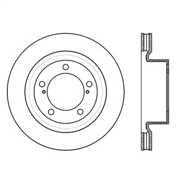 StopTech 07-09 Toyota Tundra / 08-09 Toyota Sequoia Front Right Slotted & Drilled Rotor