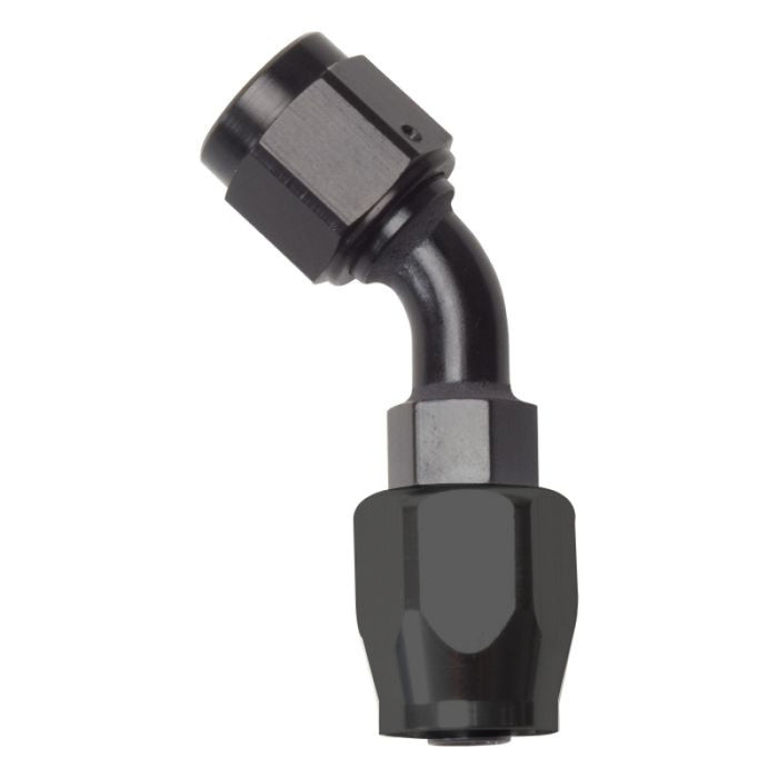 Russell Performance -8 AN Black 45 Degree Full Flow Hose End - Premium Fittings from Russell - Just $18.86! Shop now at WinWithDom INC. - DomTuned