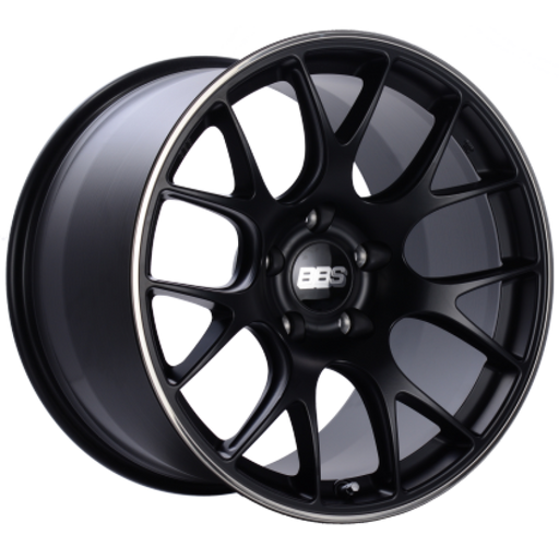 BBS CH-R 19x8.5 5x112 ET40 Satin Black Polished Rim Protector Wheel -82mm PFS/Clip Required - Premium Wheels - Cast from BBS - Just $741! Shop now at WinWithDom INC. - DomTuned