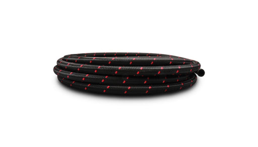Vibrant -12 AN Two-Tone Black/Red Nylon Braided Flex Hose (5 foot roll) - Premium Hoses from Vibrant - Just $55.99! Shop now at WinWithDom INC. - DomTuned