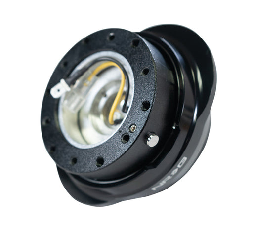 NRG Quick Release Gen 2.2 - Black Body / Shiny Black Oval Ring - Premium Quick Release Adapters from NRG - Just $145! Shop now at WinWithDom INC. - DomTuned