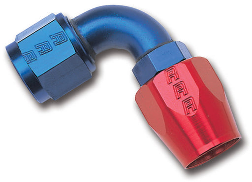 Russell Performance -6 AN Red/Blue 90 Degree Full Flow Hose End - Premium Fittings from Russell - Just $17.96! Shop now at WinWithDom INC. - DomTuned