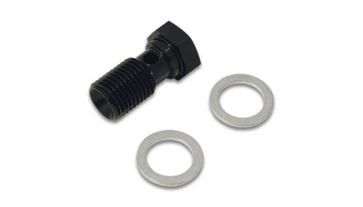Vibrant Aluminum Banjo Bolt w/ 2 Washers (M12x1.5 20mm LG) - Anodized Black - Premium Fittings from Vibrant - Just $10.99! Shop now at WinWithDom INC. - DomTuned