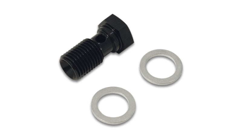 Vibrant Aluminum Banjo Bolt w/ 2 Washers (M12x1.5 20mm LG) - Anodized Black - Premium Fittings from Vibrant - Just $10.99! Shop now at WinWithDom INC. - DomTuned