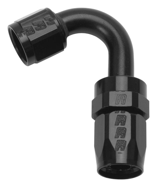 Russell Performance -6 AN Black 120 Degree Full Flow Swivel Hose End - Premium Fittings from Russell - Just $17.96! Shop now at WinWithDom INC. - DomTuned