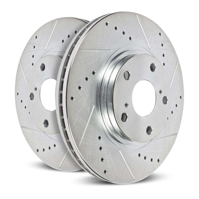 Power Stop 89-98 Nissan 240SX Rear Evolution Drilled & Slotted Rotors - Pair - Premium Brake Rotors - Slot & Drilled from PowerStop - Just $110.80! Shop now at WinWithDom INC. - DomTuned