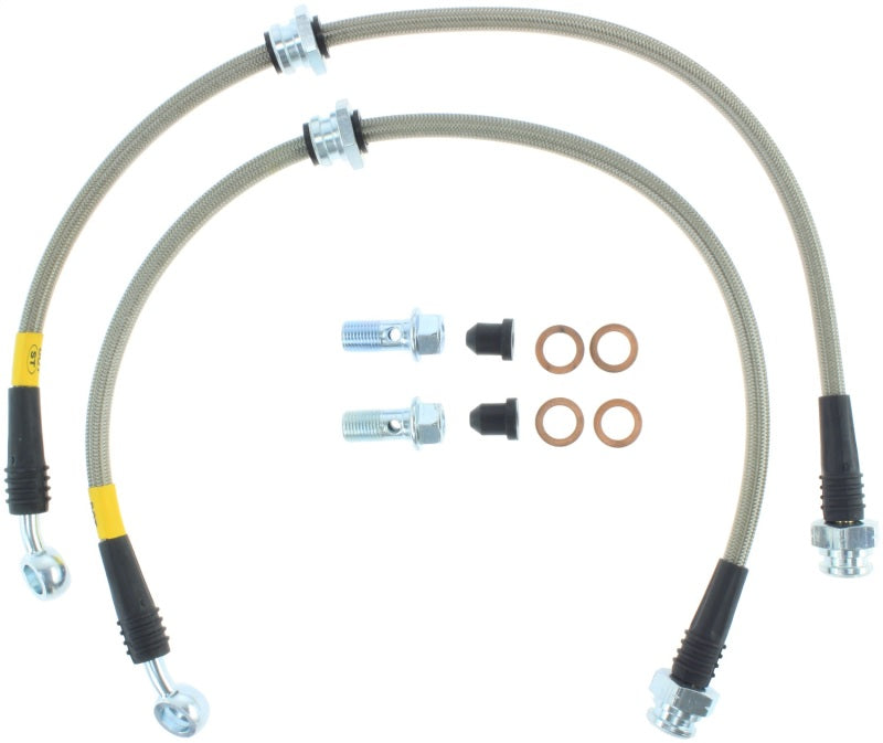 StopTech 00-06 Nissan Sentra Stainless Steel Front Brake Lines - Premium Brake Line Kits from Stoptech - Just $71.07! Shop now at WinWithDom INC. - DomTuned