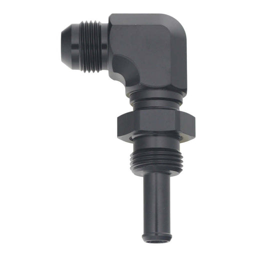 DeatschWerks 8AN Male Flare to Straight 3/8in Single Hose Barb - Anodized Matte Black - Premium Fittings from DeatschWerks - Just $22! Shop now at WinWithDom INC. - DomTuned