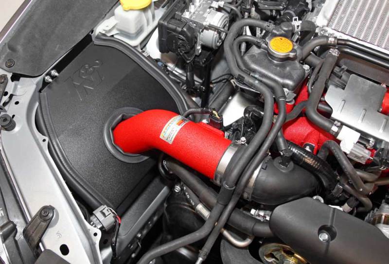 K&N 2015 Subaru WRX-STI 2.5L H4 Red Typhoon Short Ram Intake - Premium Cold Air Intakes from K&N Engineering - Just $399.99! Shop now at WinWithDom INC. - DomTuned