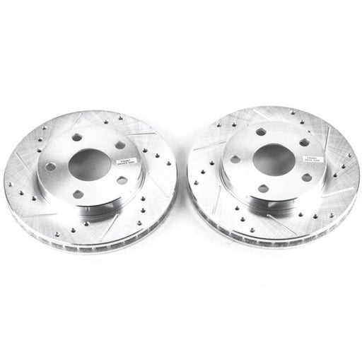 Power Stop 91-95 Toyota MR2 Front Evolution Drilled & Slotted Rotors - Pair - Premium Brake Rotors - Slot & Drilled from PowerStop - Just $110.98! Shop now at WinWithDom INC. - DomTuned