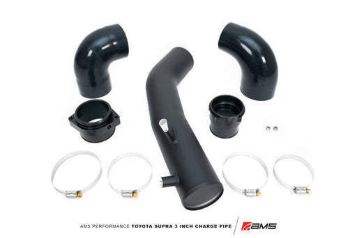 AMS Performance 2020+ Toyota Supra A90 Aluminum 3in Charge Pipe Kit - Premium Turbo Upgrade Components from AMS - Just $339.45! Shop now at WinWithDom INC. - DomTuned