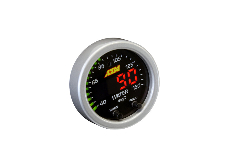 AEM X-Series Temperature 100-300F Gauge Kit (ONLY Black Bezel and Water Temp. Faceplate) - Premium Gauges from AEM - Just $215.95! Shop now at WinWithDom INC. - DomTuned