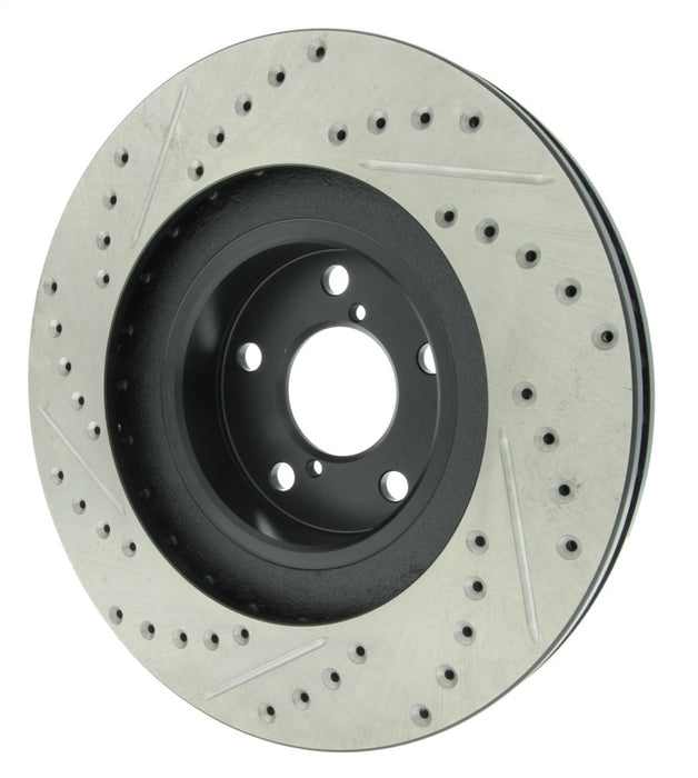 StopTech 02-10 Subaru WRX Slotted & Drilled Left Front Rotor (exc. STi) - Premium Brake Rotors - Slot & Drilled from Stoptech - Just $188.02! Shop now at WinWithDom INC. - DomTuned