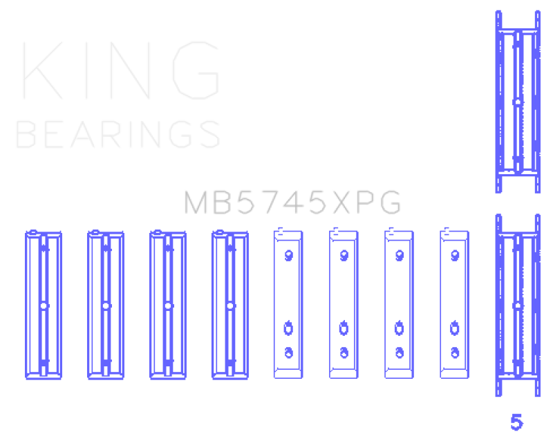 King Subaru FA20 FB20 - (Size STD) Performance Tri-Metal Main Bearing Set - Premium Bearings from King Engine Bearings - Just $224.58! Shop now at WinWithDom INC. - DomTuned