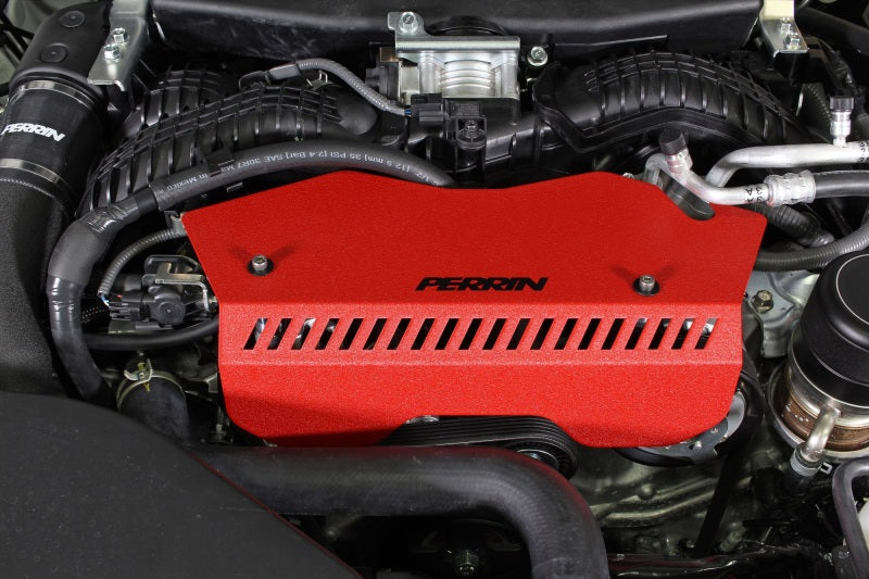 Perrin 2022+ Subaru WRX Pulley Cover - Red - Premium Engine Covers from Perrin Performance - Just $88.40! Shop now at WinWithDom INC. - DomTuned