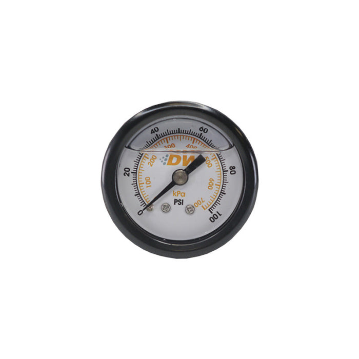 DeatschWerks 0-100 PSI 1/8in NPT Mechanical Fuel Pressure Gauge 1.5in Diameter Black Housing - Premium Gauges from DeatschWerks - Just $49! Shop now at WinWithDom INC. - DomTuned