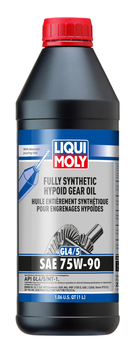 LIQUI MOLY 1L Fully Synthetic Hypoid Gear Oil (GL4/5) 75W90 - Premium Gear Oils from LIQUI MOLY - Just $161.94! Shop now at WinWithDom INC. - DomTuned