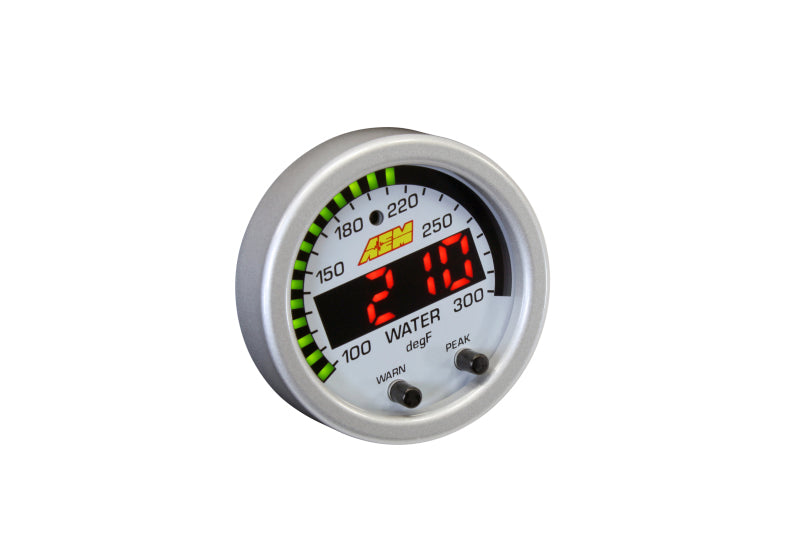 AEM X-Series Temperature 100-300F Gauge Kit (ONLY Black Bezel and Water Temp. Faceplate) - Premium Gauges from AEM - Just $215.95! Shop now at WinWithDom INC. - DomTuned