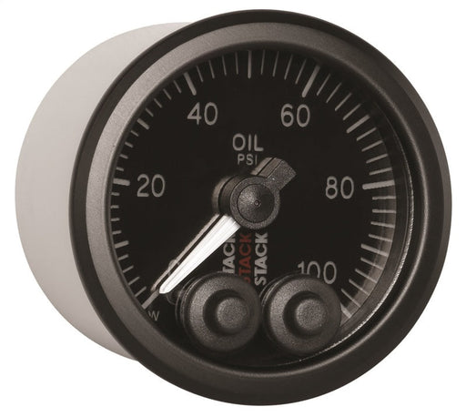 Autometer Stack Instruments Pro Control 52mm 0-100 PSI Oil Pressure Gauge - Black (1/8in NPTF Male) - Premium Gauges from AutoMeter - Just $361.66! Shop now at WinWithDom INC. - DomTuned