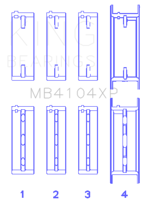 King Nissan VG30DE/VG30DETT (Size STD) Performance Main Bearing Set - Premium Bearings from King Engine Bearings - Just $171.57! Shop now at WinWithDom INC. - DomTuned