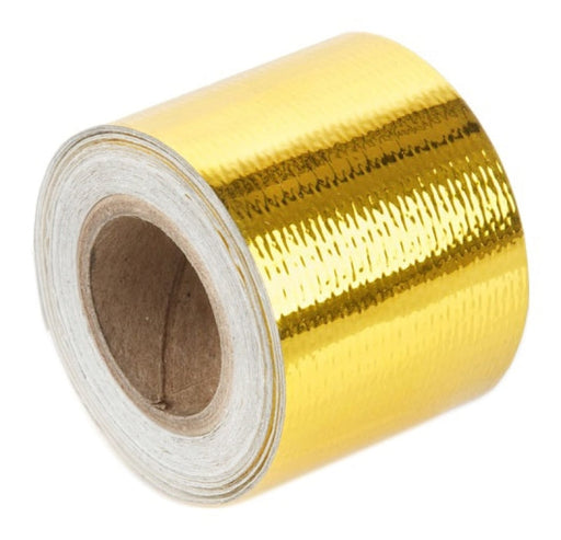 Torque Solution Gold Reflective Heat Tape 2in x 15ft - Premium Thermal Tape from Torque Solution - Just $34.99! Shop now at WinWithDom INC. - DomTuned