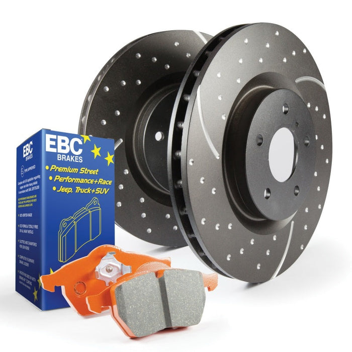 EBC S8 Kits Orangestuff Pads and GD Rotors - Premium Brake Rotors - Slot & Drilled from EBC - Just $397.66! Shop now at WinWithDom INC. - DomTuned