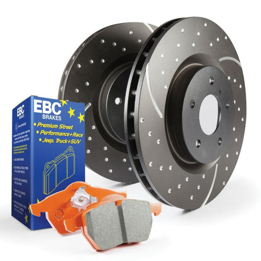 EBC S8 Kits Orangestuff Pads and GD Rotors - Premium Brake Rotors - Slot & Drilled from EBC - Just $341.97! Shop now at WinWithDom INC. - DomTuned