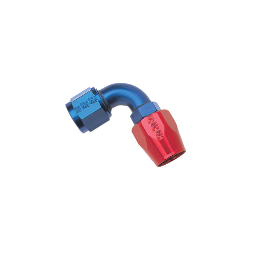 Russell Performance -6 AN Red/Blue 90 Degree Full Flow Hose End - Premium Fittings from Russell - Just $17.96! Shop now at WinWithDom INC. - DomTuned