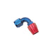 Russell Performance -6 AN Red/Blue 90 Degree Full Flow Hose End - Premium Fittings from Russell - Just $17.96! Shop now at WinWithDom INC. - DomTuned