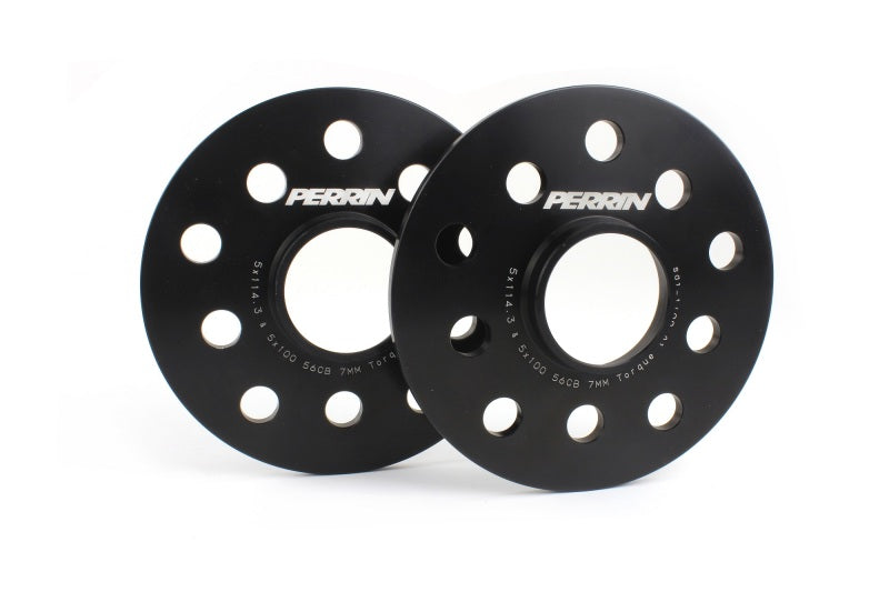 Perrin Subaru 5x114.3/5x100 7mm Slip-On Wheel Spacers - w/ 56mm Hubs/Qty 10 Studs - Premium Wheel Spacers & Adapters from Perrin Performance - Just $136! Shop now at WinWithDom INC. - DomTuned