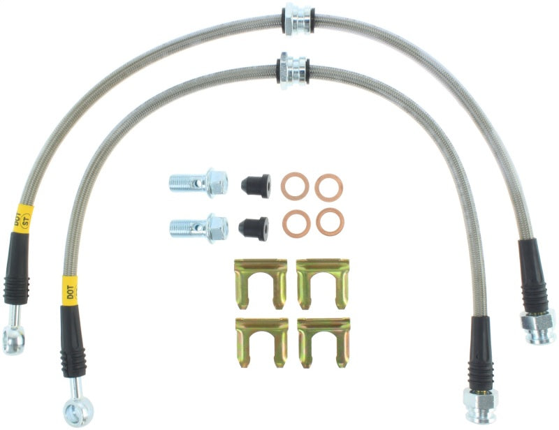 StopTech 00-05 Mitsubishi Eclipse / 01-05 Dodge Stratus Stainless Steel Front Brake Lines - Premium Brake Line Kits from Stoptech - Just $71.07! Shop now at WinWithDom INC. - DomTuned