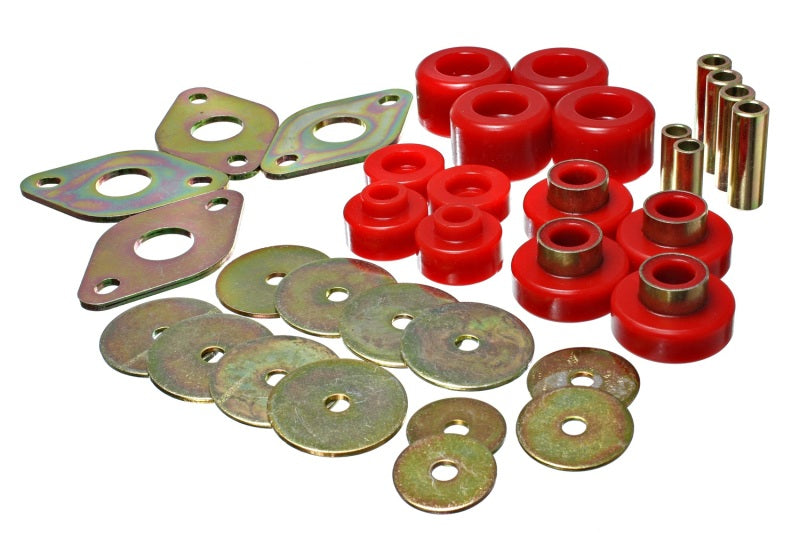 Energy Suspension Body Mount Set-Reg Access & Dbl Cab - Red - Premium Bushing Kits from Energy Suspension - Just $138.01! Shop now at WinWithDom INC. - DomTuned