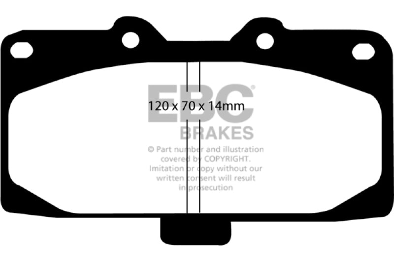 EBC 89-95 Nissan Skyline (R32) 2.6 Twin Turbo GT-R Yellowstuff Front Brake Pads - Premium Brake Pads - Performance from EBC - Just $161.36! Shop now at WinWithDom INC. - DomTuned