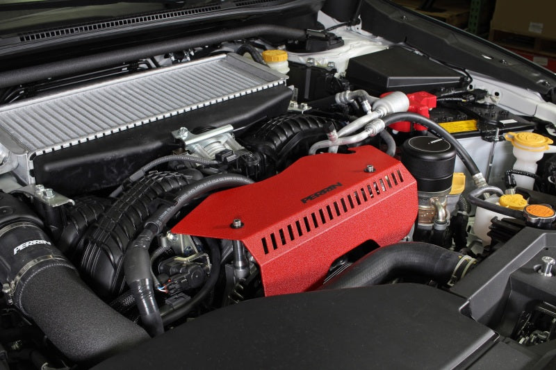 Perrin 2022+ Subaru WRX Pulley Cover - Red - Premium Engine Covers from Perrin Performance - Just $88.40! Shop now at WinWithDom INC. - DomTuned