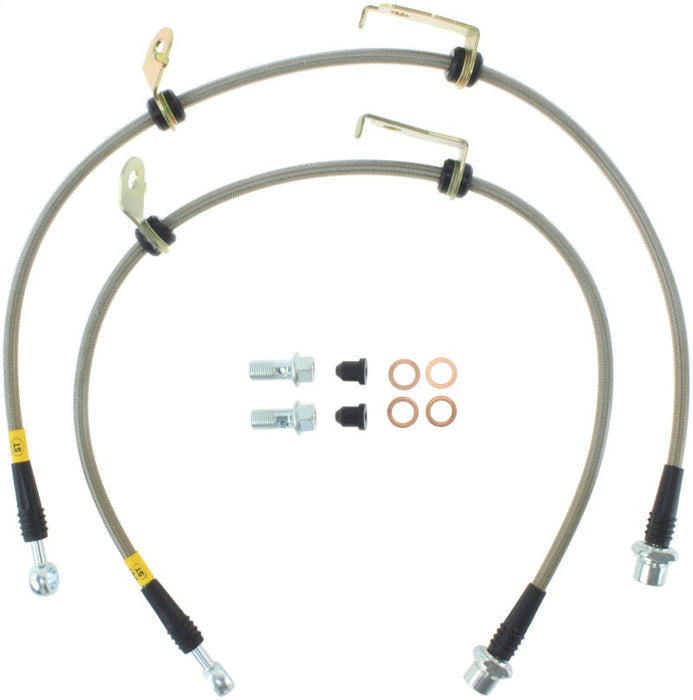 StopTech 08+ Scion xB Front Stainless Steel Brake Lines - Premium Brake Line Kits from Stoptech - Just $83.79! Shop now at WinWithDom INC. - DomTuned