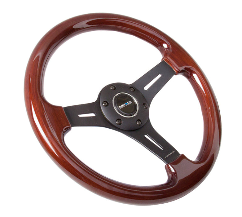 NRG Classic Wood Grain Steering Wheel (330mm) Wood Grain w/Matte Black 3-Spoke Center - Premium Steering Wheels from NRG - Just $160! Shop now at WinWithDom INC. - DomTuned