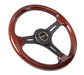 NRG Classic Wood Grain Steering Wheel (330mm) Wood Grain w/Matte Black 3-Spoke Center - Premium Steering Wheels from NRG - Just $160! Shop now at WinWithDom INC. - DomTuned