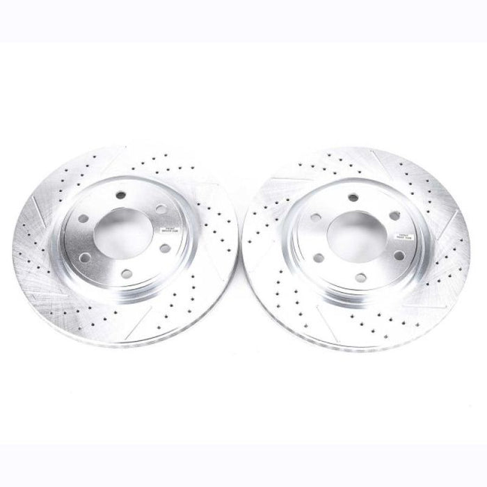 Power Stop 08-10 Infiniti QX56 Front Evolution Drilled & Slotted Rotors - Pair - Premium Brake Rotors - Slot & Drilled from PowerStop - Just $415.49! Shop now at WinWithDom INC. - DomTuned