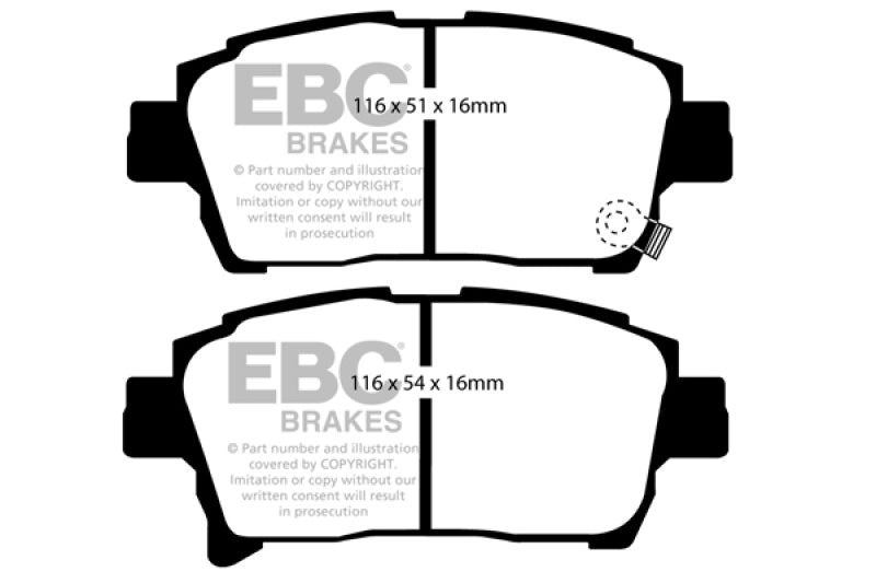 EBC 03-07 Scion XA 1.5 Yellowstuff Front Brake Pads - Premium Brake Pads - Performance from EBC - Just $118.04! Shop now at WinWithDom INC. - DomTuned