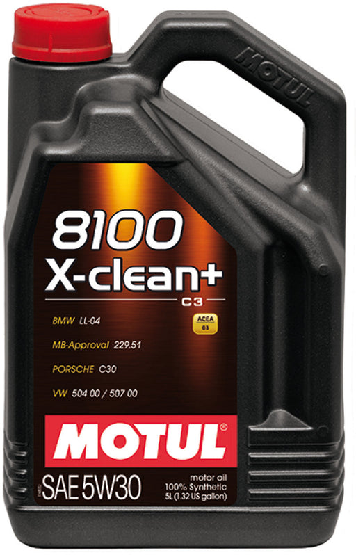 Motul 5L Synthetic Engine Oil 8100 5W30 X-CLEAN Plus - Premium Motor Oils from Motul - Just $227.05! Shop now at WinWithDom INC. - DomTuned