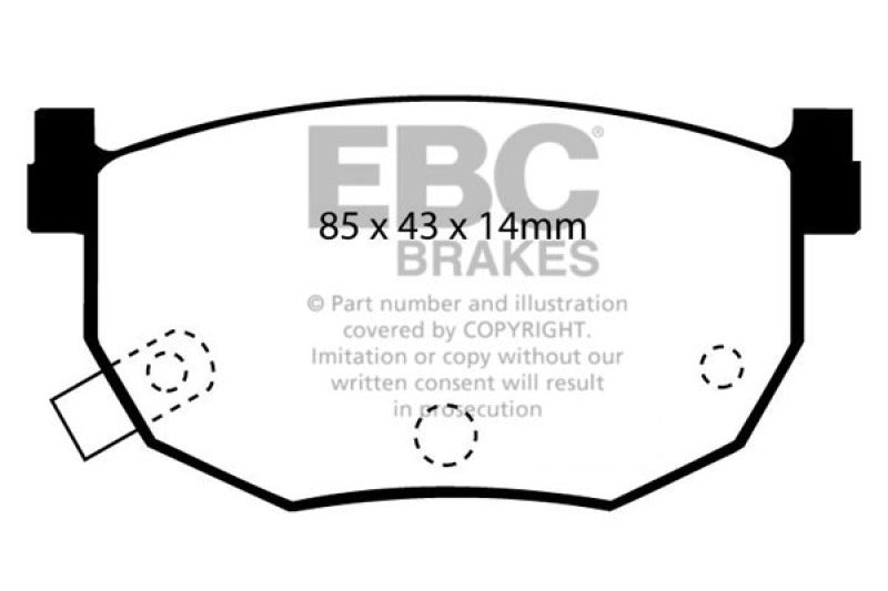 EBC 99-01 Hyundai Elantra 2.0 Yellowstuff Rear Brake Pads - Premium Brake Pads - Performance from EBC - Just $85.55! Shop now at WinWithDom INC. - DomTuned