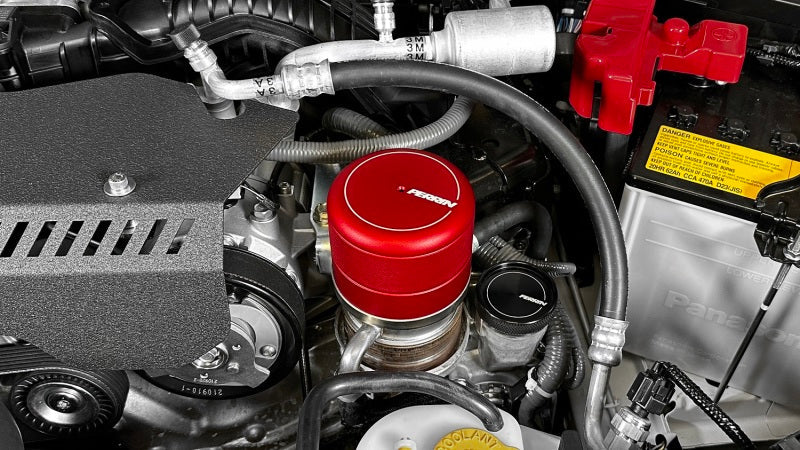 Perrin 2015+ Subaru WRX/STI Oil Filter Cover - Red - Premium Oil Filters from Perrin Performance - Just $83.30! Shop now at WinWithDom INC. - DomTuned