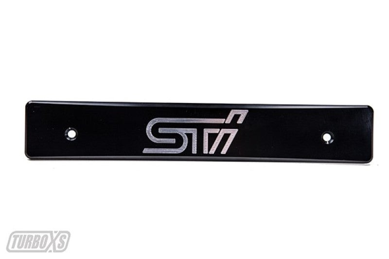 Turbo XS 15-17 Subaru WRX/STi Billet Aluminum License Plate Delete Black Machined STi Logo - Premium License Plate Relocation from Turbo XS - Just $136.73! Shop now at WinWithDom INC. - DomTuned