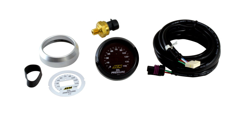 AEM 52mm Oil Pressure 150psi Digital Gauge - Premium Gauges from AEM - Just $225.95! Shop now at WinWithDom INC. - DomTuned