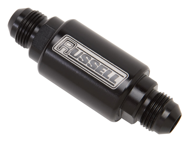 Russell Performance Black Anodized (3in Length 1-1/4in dia. -6 male inlet/outlet) - Premium Fuel Filters from Russell - Just $22.95! Shop now at WinWithDom INC. - DomTuned